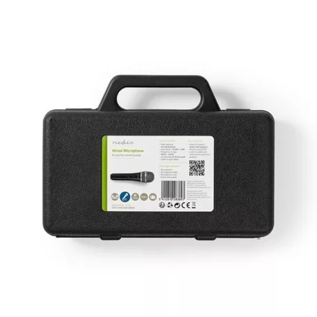 Nedis MPWD50CBK dinamikus mikrofon, levehető kábel 5m, 50 Hz - 15 kHz 600 Ohm -72 dB, kapcsoló, fekete/szürke