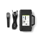 Nedis MPWD50CBK dinamikus mikrofon, levehető kábel 5m, 50 Hz - 15 kHz 600 Ohm -72 dB, kapcsoló, fekete/szürke