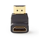 Nedis CVGB34901BK HDMI átalakító adapter, aranyozott 90°-os, pipa