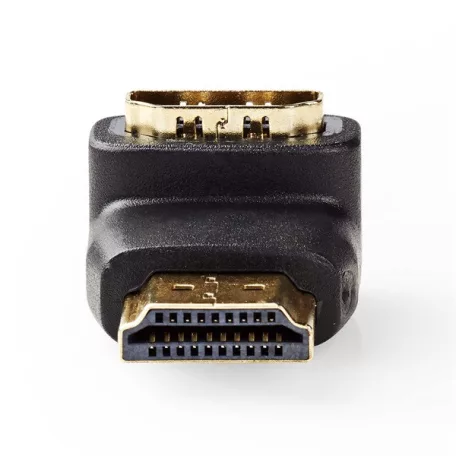 Nedis CVGB34901BK HDMI átalakító adapter, aranyozott 90°-os, pipa