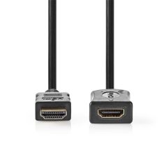   Nedis ultra HD HDMI hosszabbító (toldó) kábel CVGL34096BK10, HDMI dugó - aljzat, 4K@60Hz, ARC, 10,2 Gbps, 1 m