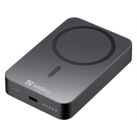 SANDBERG Hordozható akkumulátor, Mag Wireless Powerbank 10000 ALU