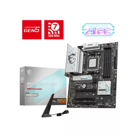 MSI Alaplap AM5 B850 GAMING PLUS WIFI AMD B850, ATX