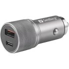 SANDBERG Autós töltő, Car Charger 1xQC3.0+1xUSBC 48W