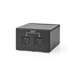   Nedis ASPL2512BK digitális audio splitter, TosLink be - 2x TosLink kimenet