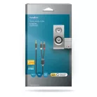 Nedis CABW22200AT100 sztereo audió kábel 3,5mm sztereo jack - 2x RCA,  Aranyozott,  10 m