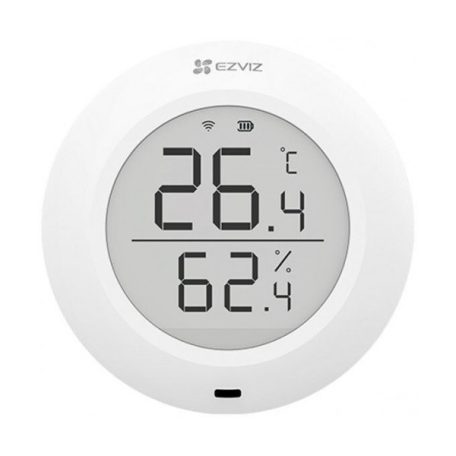 EZVIZ T51C okos hőmérséklet és páratartalom érzékelő,  1,8 kijelző, valós idejű megfigyelés, azonnali risztás,