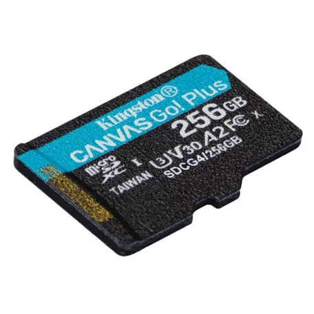 KINGSTON Memóriakártya MicroSDXC 256GB Canvas Go Plus Gen4 200R A2 U3 V30 Adapter nélkül