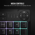 CORSAIR Vezetékes Billentyűzet Gaming, K55 CORE RGB, Médiavezérlő gombok, Cseppálló, US, fekete