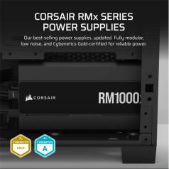   CORSAIR Tápegység Moduláris, RM1000x, 1000W, ATX3.1, PCIe5.1, 14cm, Cybenetics Gold