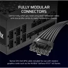 CORSAIR Tápegység Moduláris, RM1000x, 1000W, ATX3.1, PCIe5.1, 14cm, Cybenetics Gold