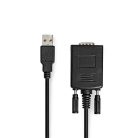 Nedis CCGW60852BK09, USB - RS232 (adapter) kábel, 0,9m