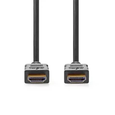   Nedis CVGL34060BK10 ultra HD HDMI kábel, HDMI dugó - dugó, 4K@60Hz, ARC, 18 Gbps, aranyozott csatlakozók, hossz 1m