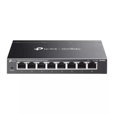 TP-LINK Switch 8x1000Mbps Fémházas Easy Smart (Omada), ES208G
