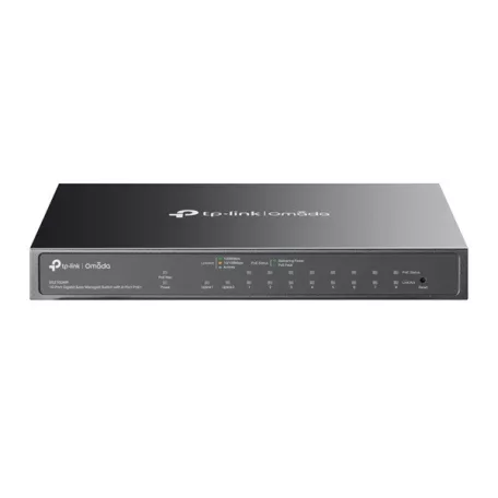 TP-LINK Switch 9x1000Mbps (8xPOE+) +1xGigabit SFP kombó Fémházas Easy Smart (Omada), ES210GMP