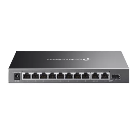 TP-LINK Switch 9x1000Mbps (8xPOE+) +1xGigabit SFP kombó Fémházas Easy Smart (Omada), ES210GMP