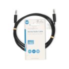 Nedis CAGL22000BK20 sztereo audio kábel, 3,5 mm jack dugó - 3,5 mm jack dugó, 2m