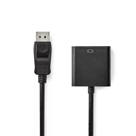Nedis CCGB37351BK02 displayport dugó - VGA aljzat adapter, 1080p, 0.20 m