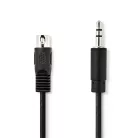 Nedis CAGL20100BK10 audio kábel 5p DIN dugó - 3,5mm szereo jack dugó, hossz 1m