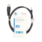 Nedis CAGL20100BK10 audio kábel 5p DIN dugó - 3,5mm szereo jack dugó, hossz 1m