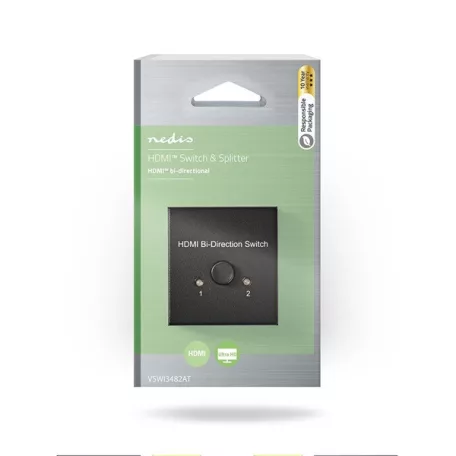 Nedis VSWI3482AT HDMI kapcsoló, 2x HDMI bemenet | 1x HDMI kimenet