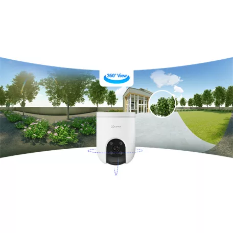 EZVIZ H8C Pro 4 MP kültéri kamera, 2K+ felbontás, 360°panoráma kép, színes éjszakai látás, autómata követés aktívvédelem