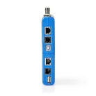 Nedis NWCTM100BU LAN kábel teszter RJ45, RJ11, BNC és USB AB