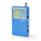 Nedis NWCTM100BU LAN kábel teszter RJ45, RJ11, BNC és USB AB