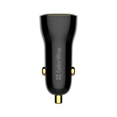   COLORWAY Autós töltő, CW-CHA046PD-BK Power Delivery Port PPS USB (USB-A + USB-C) (60 W) Fekete
