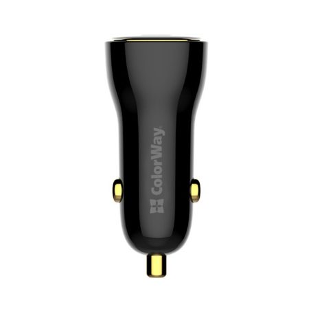COLORWAY Autós töltő, CW-CHA046PD-BK Power Delivery Port PPS USB (USB-A + USB-C) (60 W) Fekete