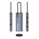 COLORWAY USB-elosztó (dokkolóállomás) CW-HUB01, ColorWay USB-C 5-b-1 Type C PD 100W/USB3.0x3/HDMI 4K