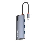 COLORWAY USB-elosztó (dokkolóállomás) CW-HUB02, USB-C 6-B-1 Type C PD 100W/USB3.0?3/HDMI 4?/RJ45