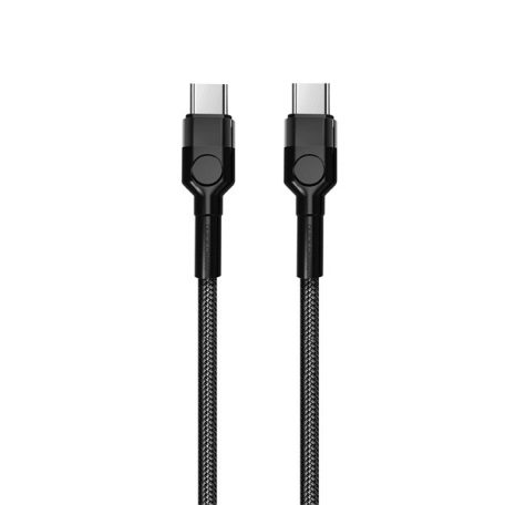 COLORWAY Kábel Type-C CW-CBPDCC047-BK, C-típusú színes kábel (PD Fast Charging 60W) 3,0A 1m fekete