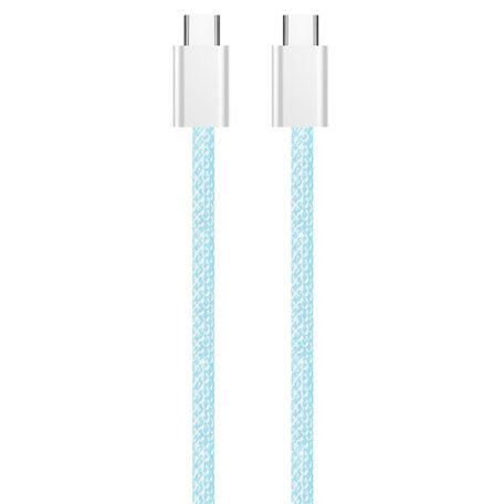 COLORWAY Kábel Type-C CW-CBPDCC061-BL, fonott pamut, PD Fast Charging 60W, 3,0A 1M kék