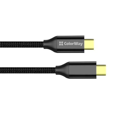COLORWAY Kábel Type-C CW-CBPDCC062-BK, USB3.2, 20Gbps 4K PD100W, Gen2 5A 1M fekete