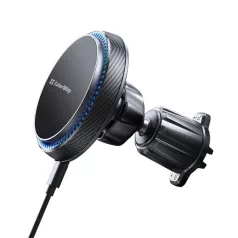   COLORWAY Autós töltő, MagSafe 360°-os légtelenítő 15W fekete vezeték nélküli autós töltő,  légtelenítő 15W fekete