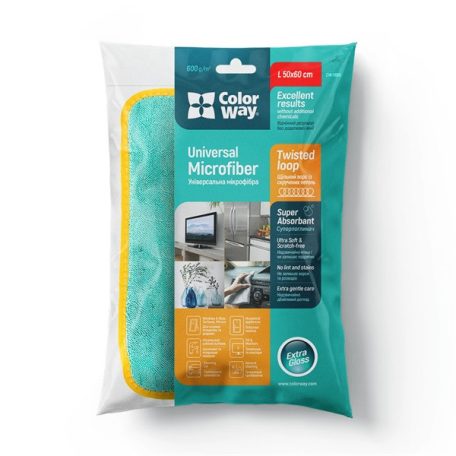 COLORWAY Univerzális törlőkendő, CW-5660, mikroszálas 600gsm 50X60SM