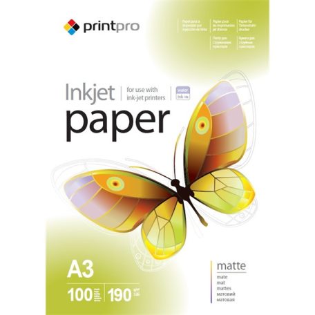 COLORWAY Fotópapír, PrintPro matt 190 g/m2, A3, 100 sht (PME190100A3)