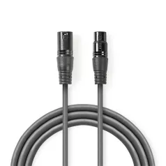   Nedis COTG15010GY150 balanced/szimmetrikus  XLR 3 tűs dugó | XLR 3 tűs aljzat, 15m
