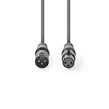 Nedis COTG15010GY200  XLR 3 tűs dugó | XLR 3 tűs aljzat, 20m