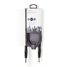 Nedis COTH23200GY50 félprofi audio kábel, 3,5mm sztero jack dugó - 2 x 6,35mm mono jack dugó, 5m, rugalmas