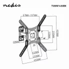Nedis TVWM1430BK 23"-55" LCD TV / monitor fali tartókonzol, maximum 30 kg, forgatható / dönthető, 2 forgáspont