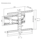 Nedis TVWM5560BK 43"- 90" LCD TV / monitor fali tartókonzol, maximum 50 kg, forgatható / dönthető, 2 forgáspont