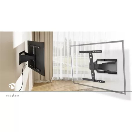 Nedis TVWM5560BK 43"- 90" LCD TV / monitor fali tartókonzol, maximum 50 kg, forgatható / dönthető, 2 forgáspont