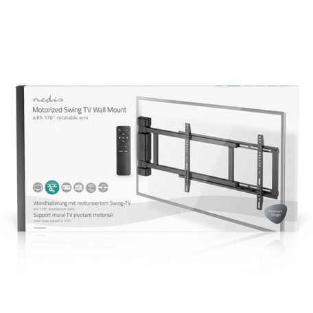 Nedis TVWM5860BK LCD TV / monitot motoros fali tartó konzol, 32-75", max. teherbírás 60 kg, faltáv:56mm, távirányító