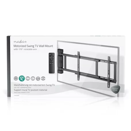 Nedis TVWM5860BK LCD TV / monitot motoros fali tartó konzol, 32-75", max. teherbírás 60 kg, faltáv:56mm, távirányító