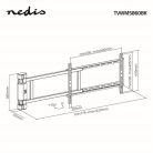 Nedis TVWM5860BK LCD TV / monitot motoros fali tartó konzol, 32-75", max. teherbírás 60 kg, faltáv:56mm, távirányító