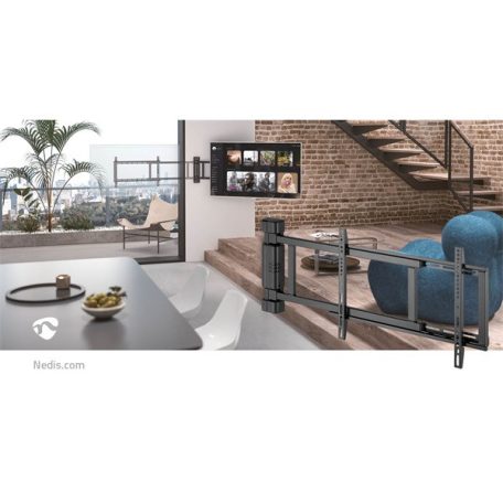 Nedis TVWM5860BK LCD TV / monitot motoros fali tartó konzol, 32-75", max. teherbírás 60 kg, faltáv:56mm, távirányító