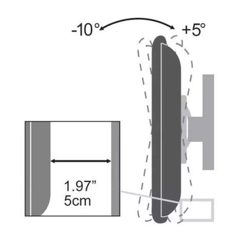 SBOX PLB-2522T-2 Fali konzol,dönthető,23-43 (58-109cm),45Kg,VESAmax:200x200