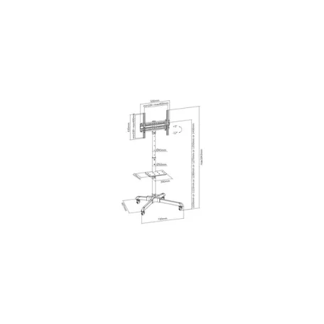SBOX FS-224-2 Görgős, álló TV állvány 32-55 / 81-140cm max:35Kg